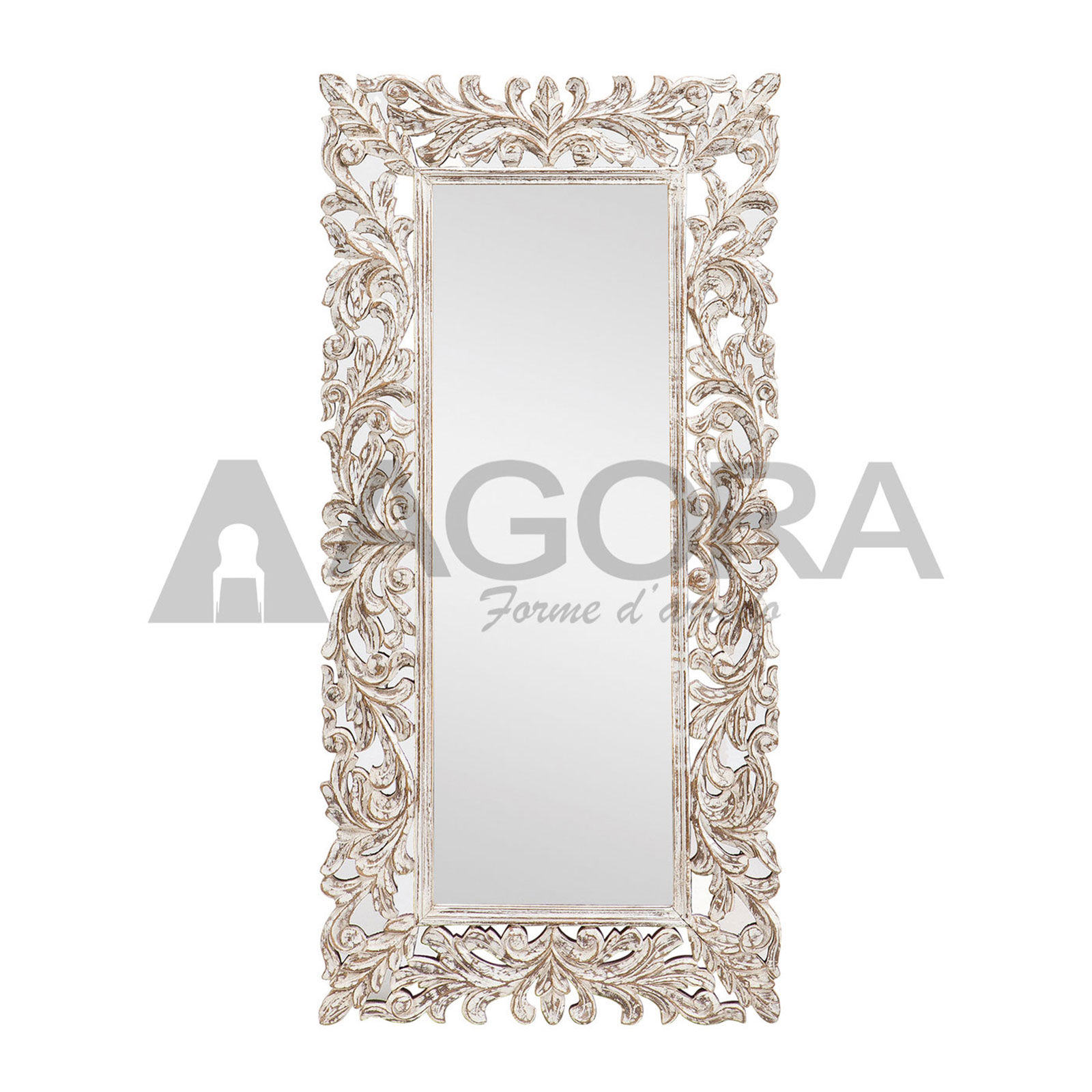 Specchio decapato legno
